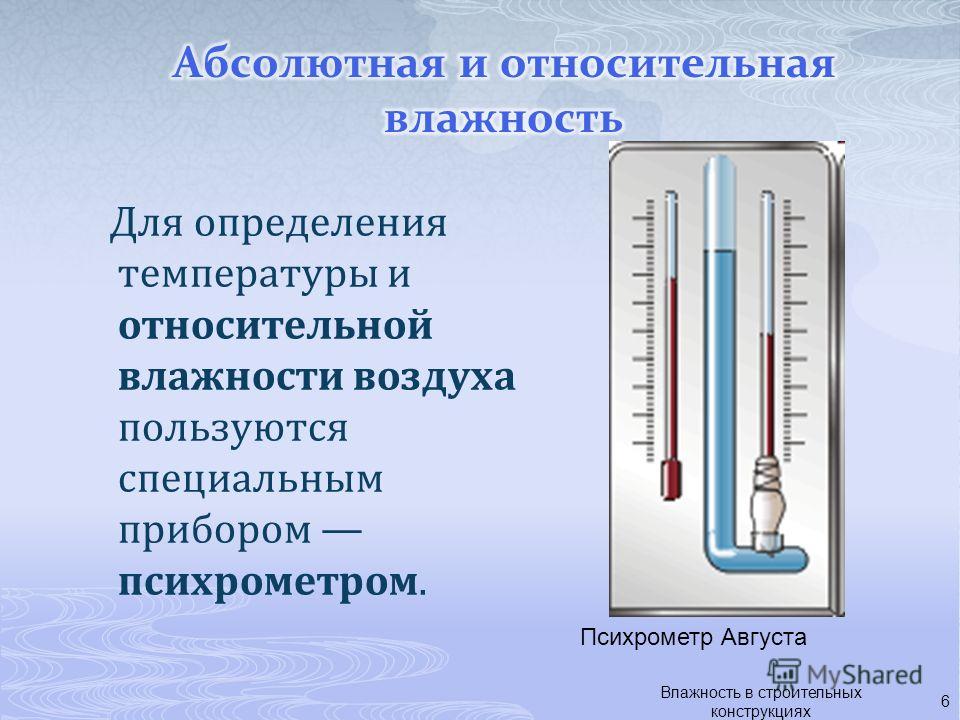 Измерения температуры и влажности воздуха