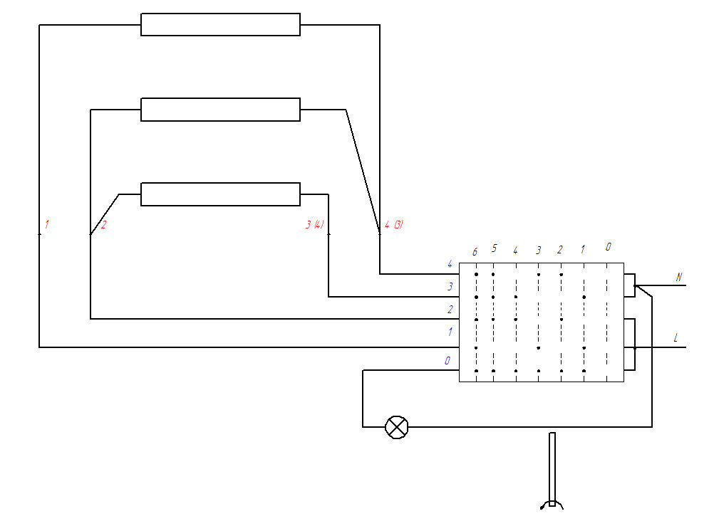 Схема подключения конфорки