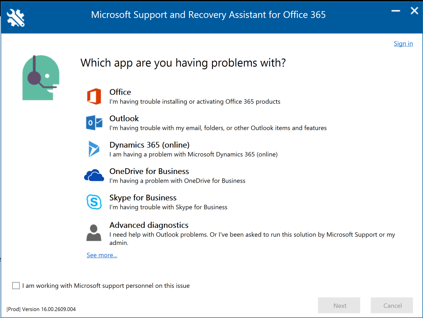 Office 365 Troubleshooting Microsoft Support and Recovery Assistant