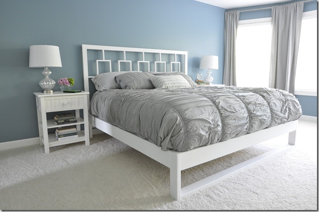 Diy white bed frame