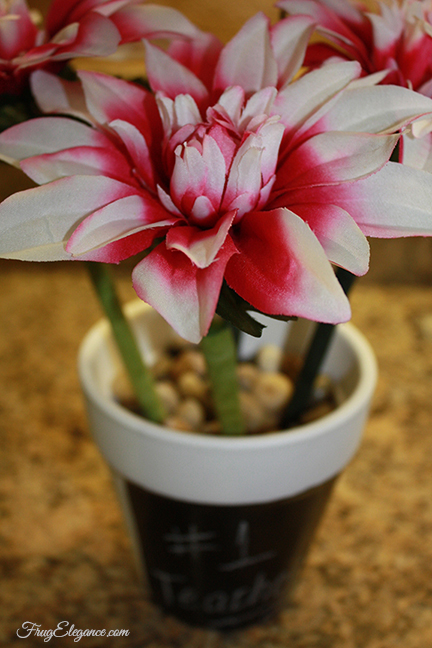 Chalkboard paint flower pot