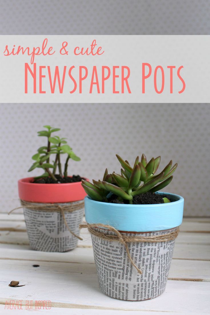 Newspaper Flower Pots