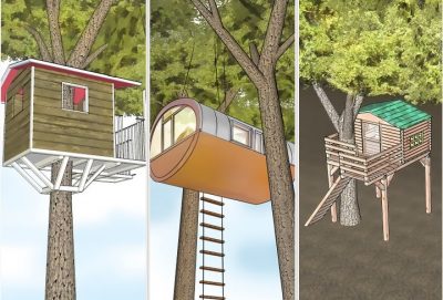 Конструктивные варианты домиков на дереве