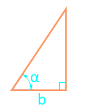 Площадь прямоугольного треугольника через катет и угол