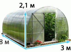 Размеры теплиц из поликарбоната могут варьироваться в зависимости от формы и предназначения конструкций
