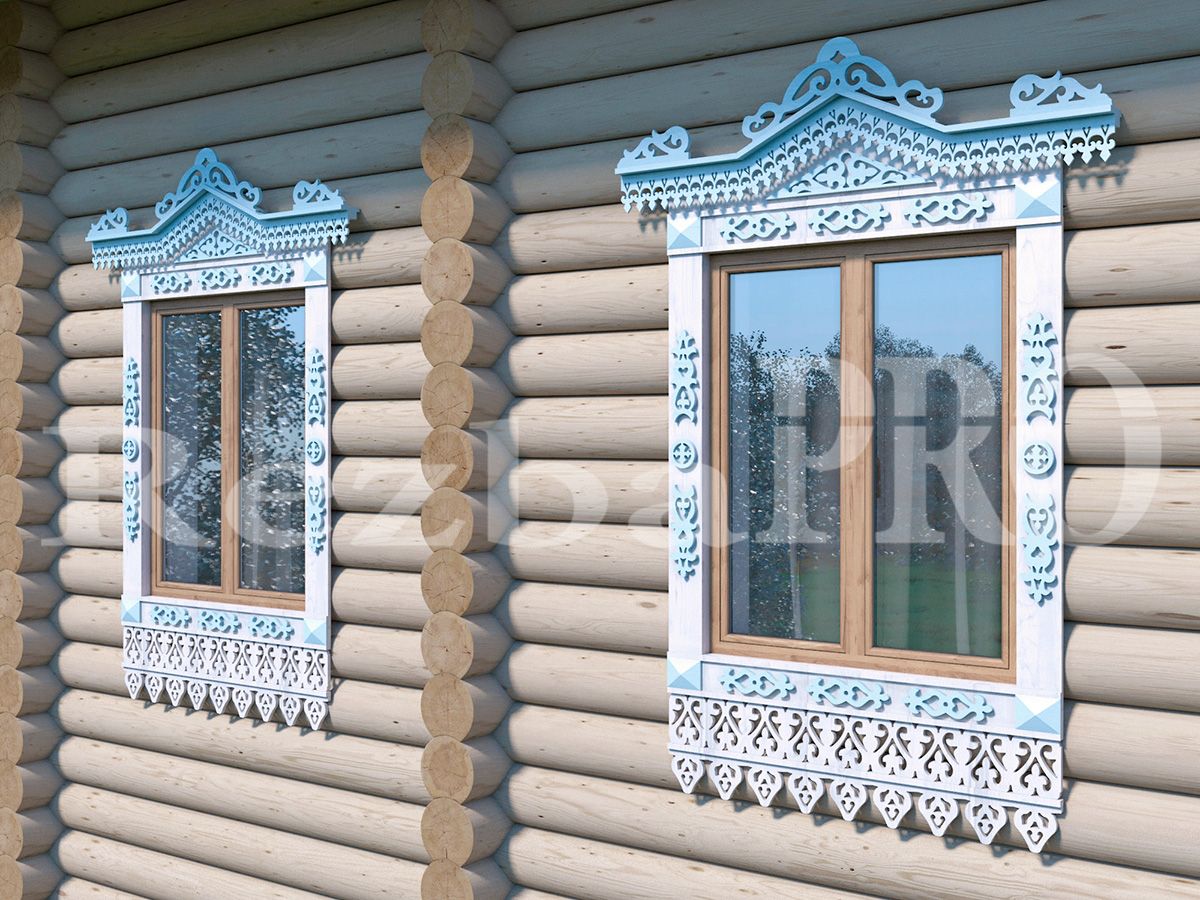 Деревянные резные наличники на окна: Наличники на окна - фото вариантов .