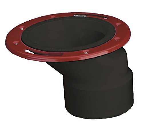 Oatey 43500 Level-Fit Offset Toilet Flange, 3 X 4 In, Abs Plastic 3-Inch or 4-Inch