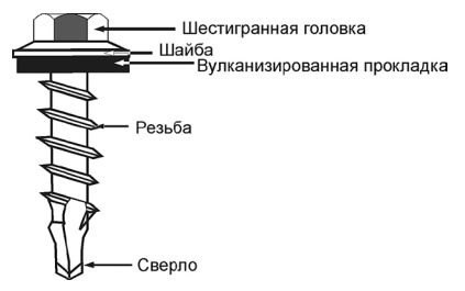 Схема шурупа
