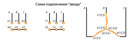 Схема подключения 3х фазного двигателя на 380