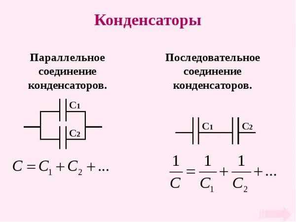 Подбор конденсатора по параметрам